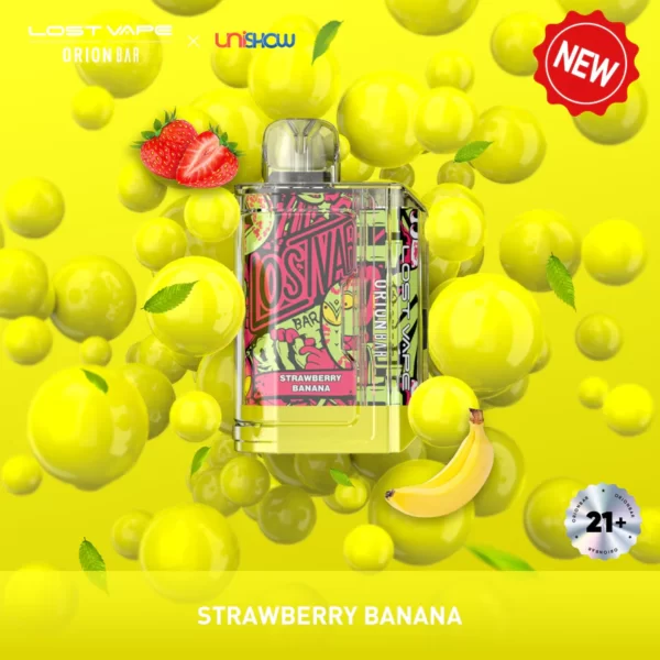 Orion Bar 7500 Strawberry Banana Flavor Disposable Vape Device
